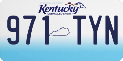 KY license plate 971TYN