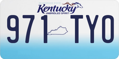 KY license plate 971TYO