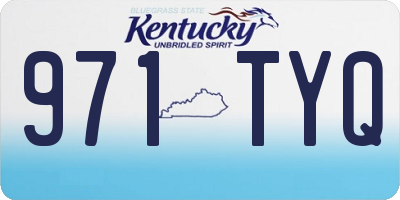 KY license plate 971TYQ