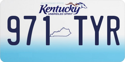 KY license plate 971TYR