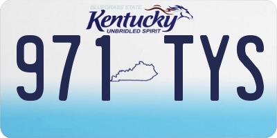 KY license plate 971TYS