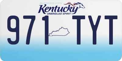 KY license plate 971TYT