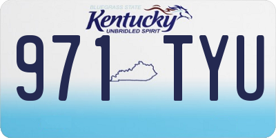 KY license plate 971TYU