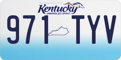KY license plate 971TYV