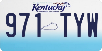 KY license plate 971TYW