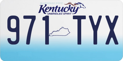 KY license plate 971TYX