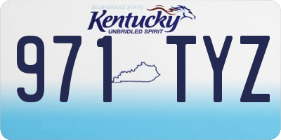 KY license plate 971TYZ