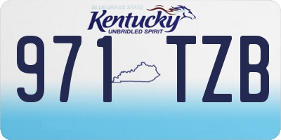 KY license plate 971TZB