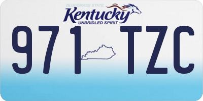 KY license plate 971TZC