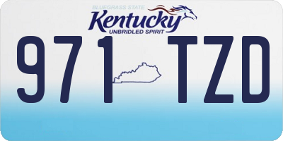 KY license plate 971TZD