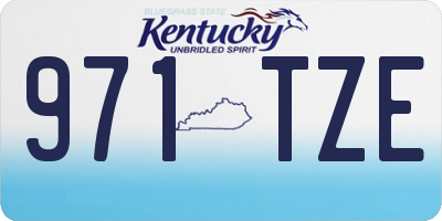 KY license plate 971TZE