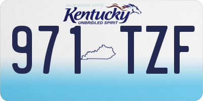 KY license plate 971TZF
