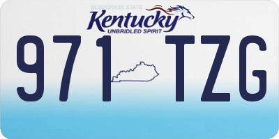 KY license plate 971TZG