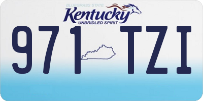 KY license plate 971TZI