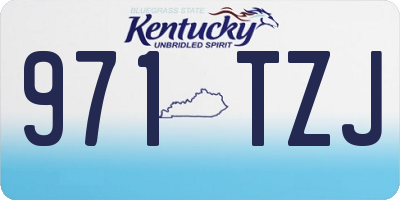 KY license plate 971TZJ