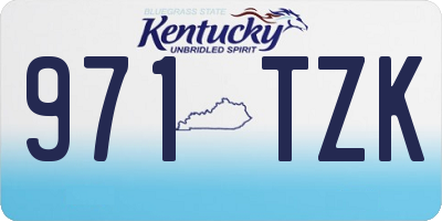 KY license plate 971TZK