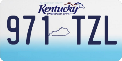 KY license plate 971TZL