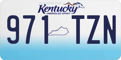 KY license plate 971TZN