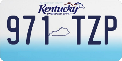 KY license plate 971TZP