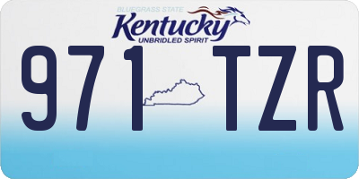 KY license plate 971TZR