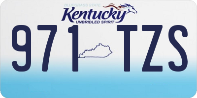 KY license plate 971TZS