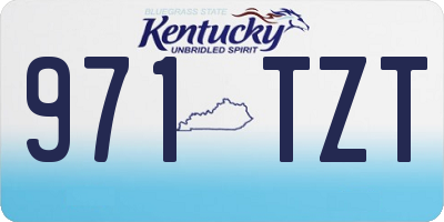 KY license plate 971TZT