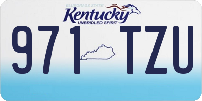 KY license plate 971TZU