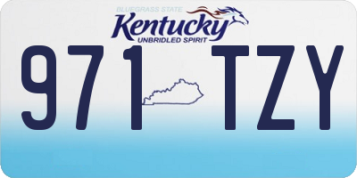 KY license plate 971TZY