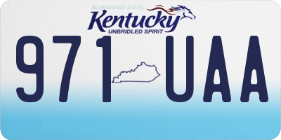 KY license plate 971UAA
