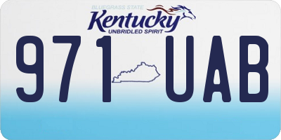KY license plate 971UAB
