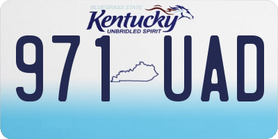 KY license plate 971UAD