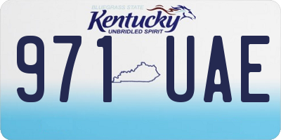KY license plate 971UAE