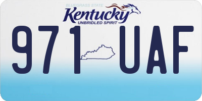KY license plate 971UAF