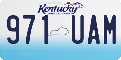 KY license plate 971UAM