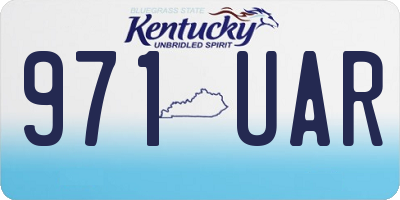 KY license plate 971UAR