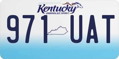 KY license plate 971UAT