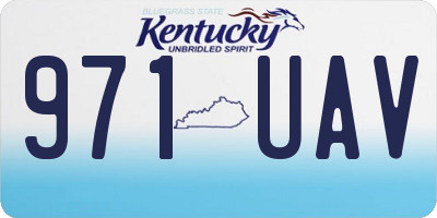 KY license plate 971UAV