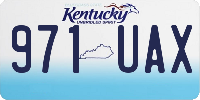 KY license plate 971UAX