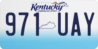 KY license plate 971UAY