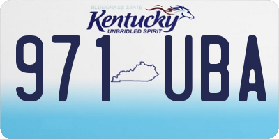 KY license plate 971UBA