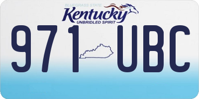 KY license plate 971UBC