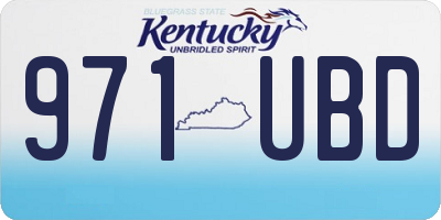 KY license plate 971UBD