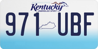 KY license plate 971UBF