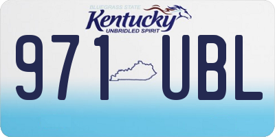 KY license plate 971UBL