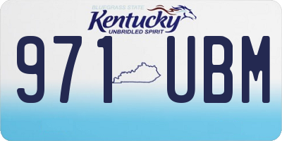 KY license plate 971UBM
