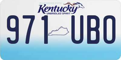 KY license plate 971UBO
