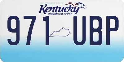 KY license plate 971UBP