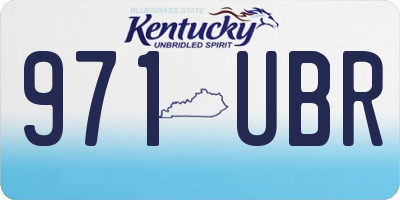 KY license plate 971UBR