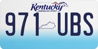 KY license plate 971UBS