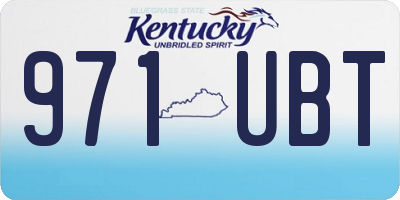 KY license plate 971UBT